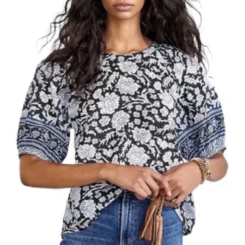 NWT Anthropologie x Saison de la Fleur Becca Puff Sleeve Oversized Blouse
